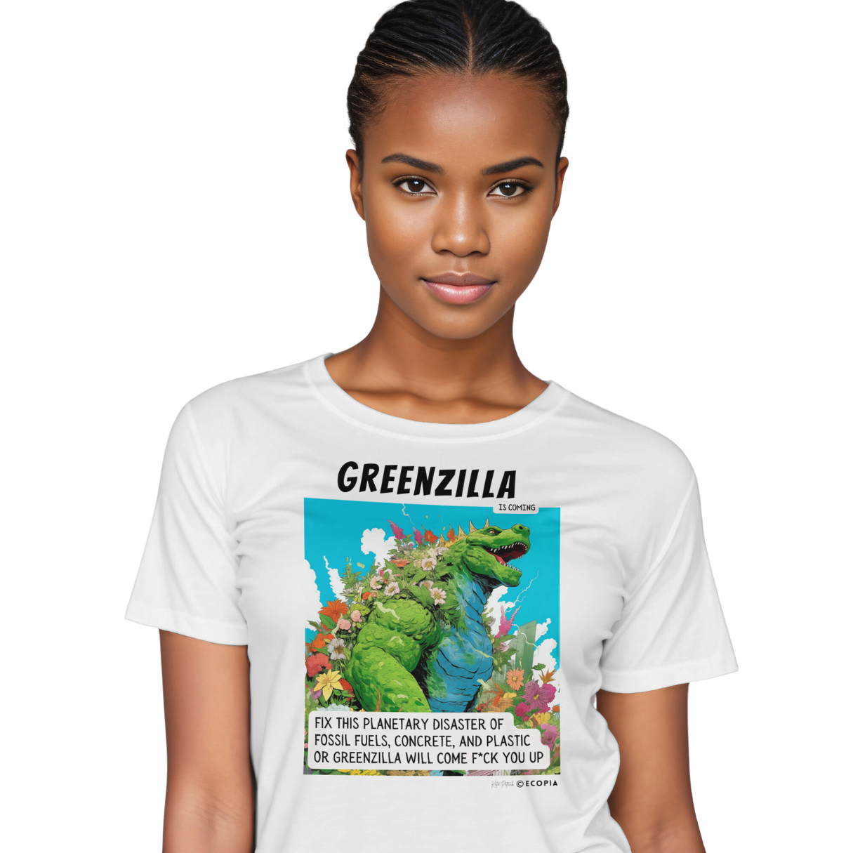 “Greenzilla is Coming” Organic Unisex Crewneck T-shirt