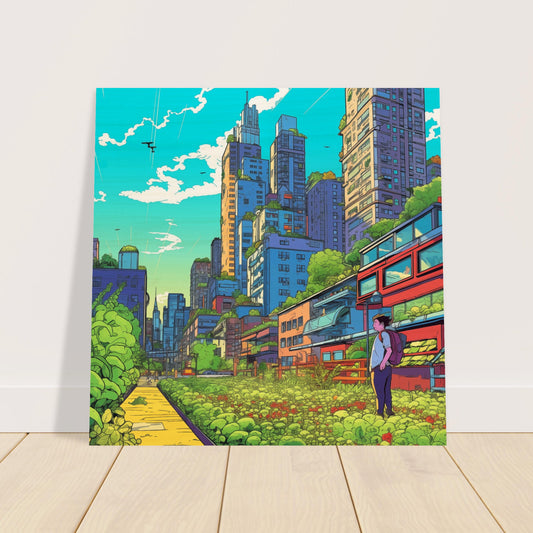Growing Down the Avenue Wood Print
