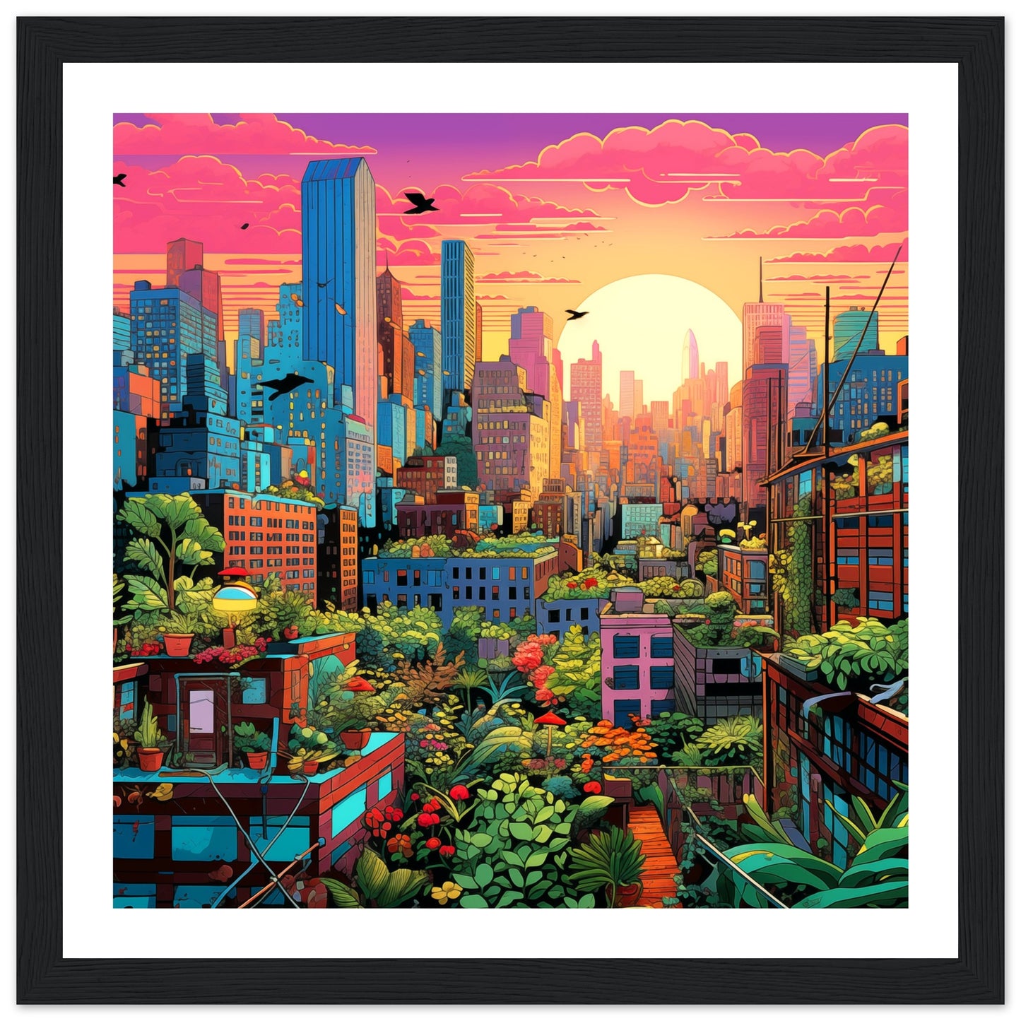 Permaculture City Premium Matte Wooden Framed Print