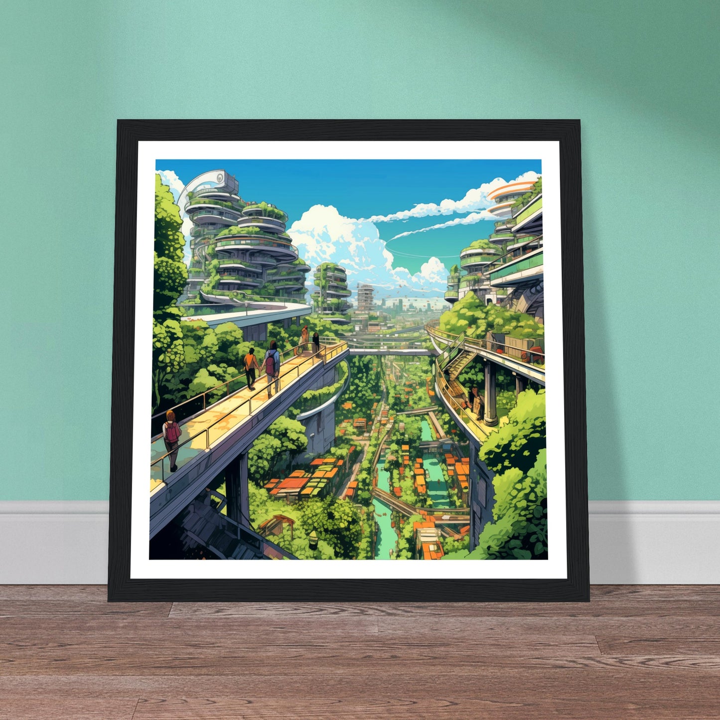 Sky Connection Premium Matte Paper Wooden Framed Print