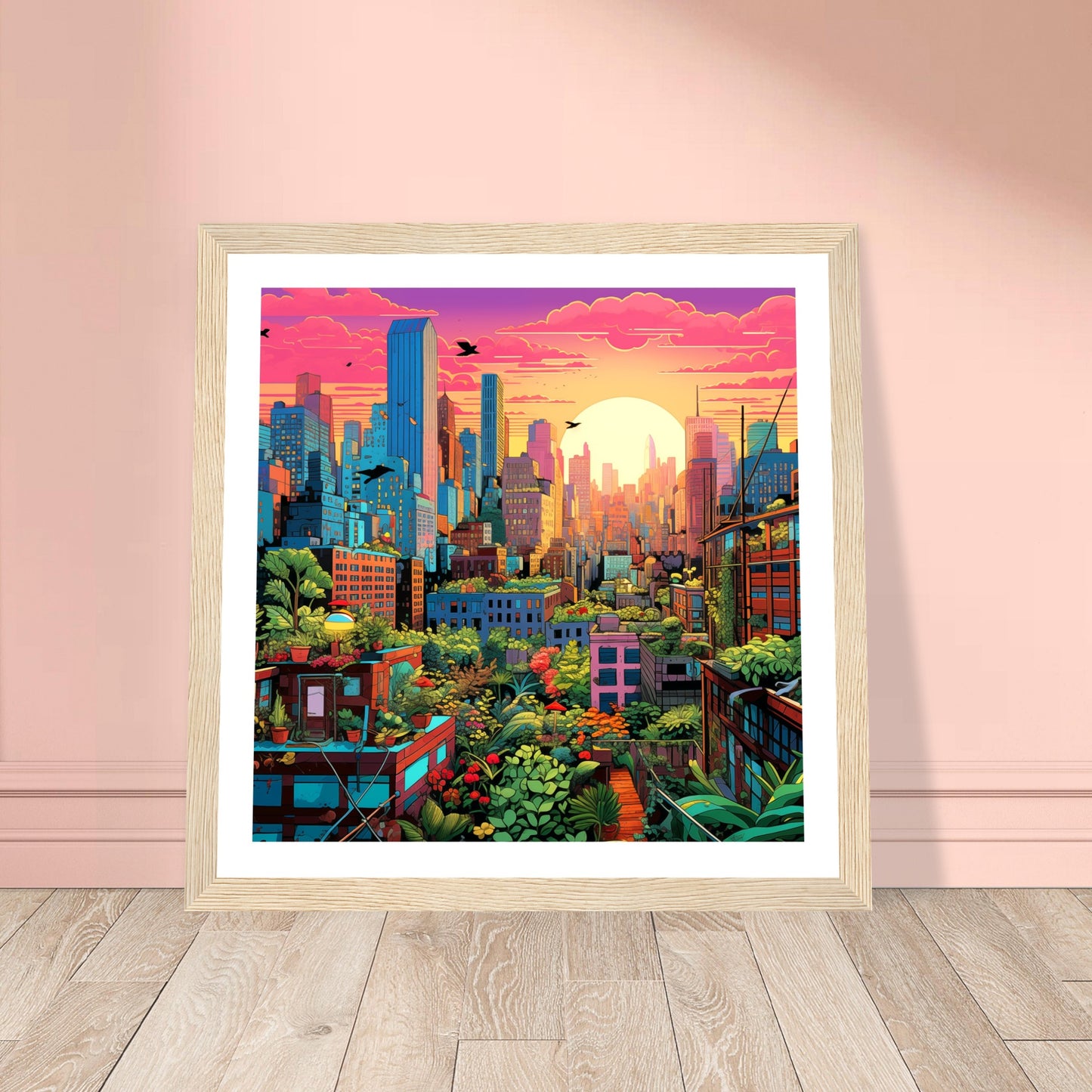 Permaculture City Premium Matte Wooden Framed Print