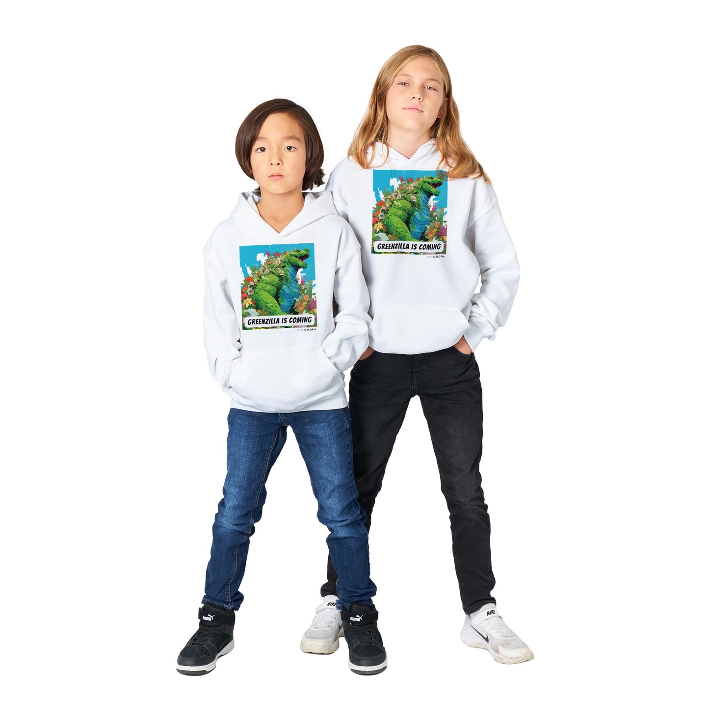 Greenzilla is Coming • Classic Kids Pullover Hoodie