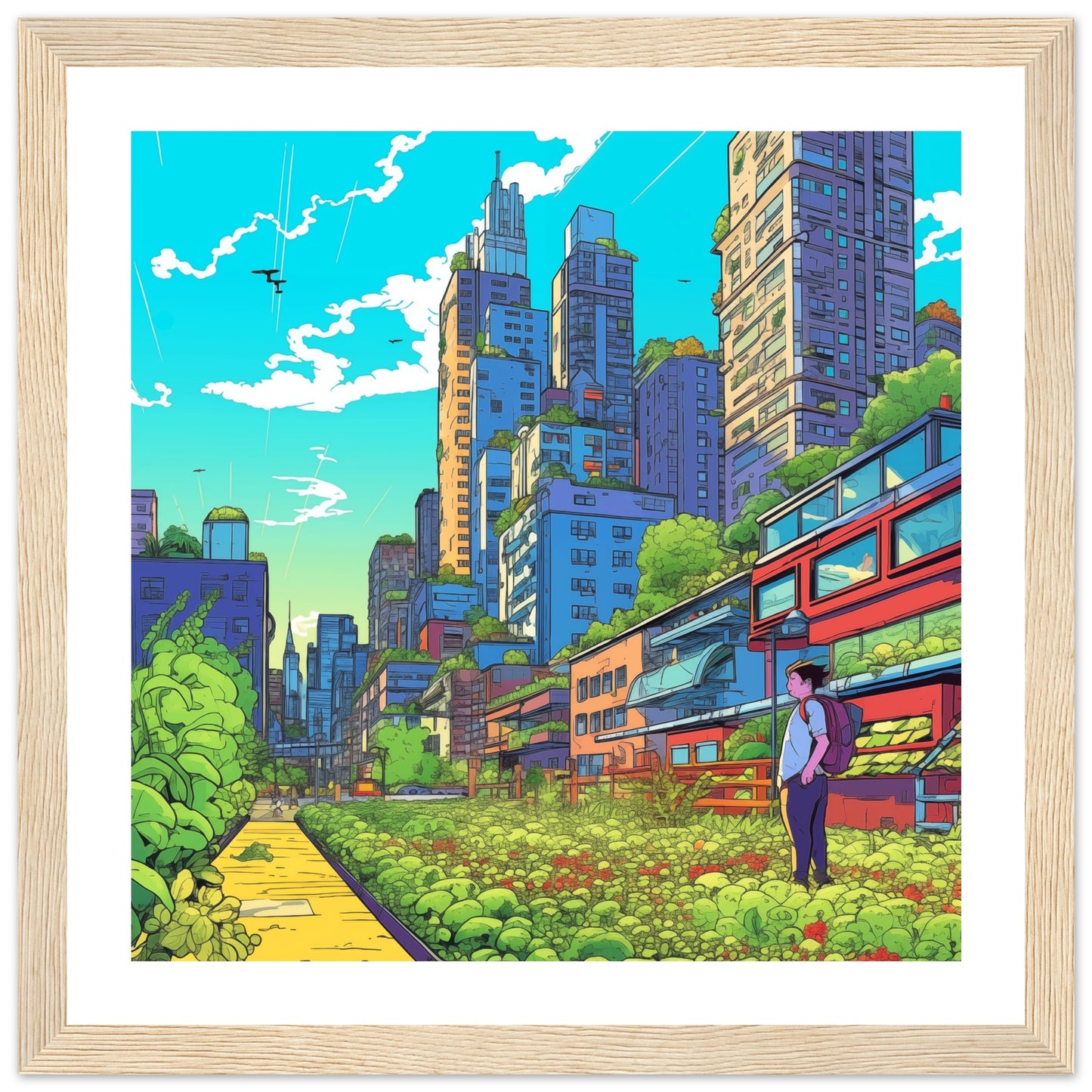 Growing Wooden Framed Print 30x30