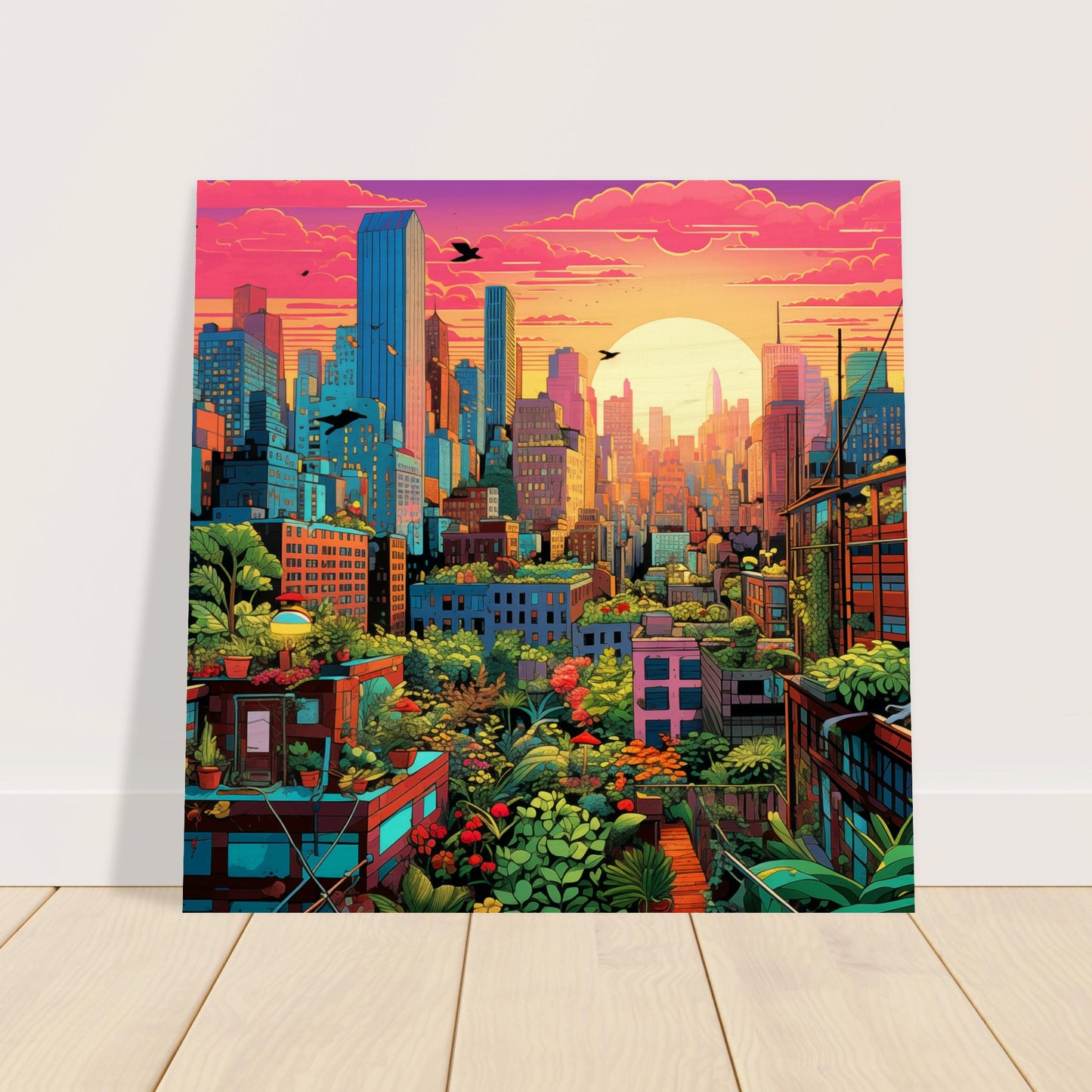 Permaculture City Wood Prints Wall Mural 3x3, 9 of 9