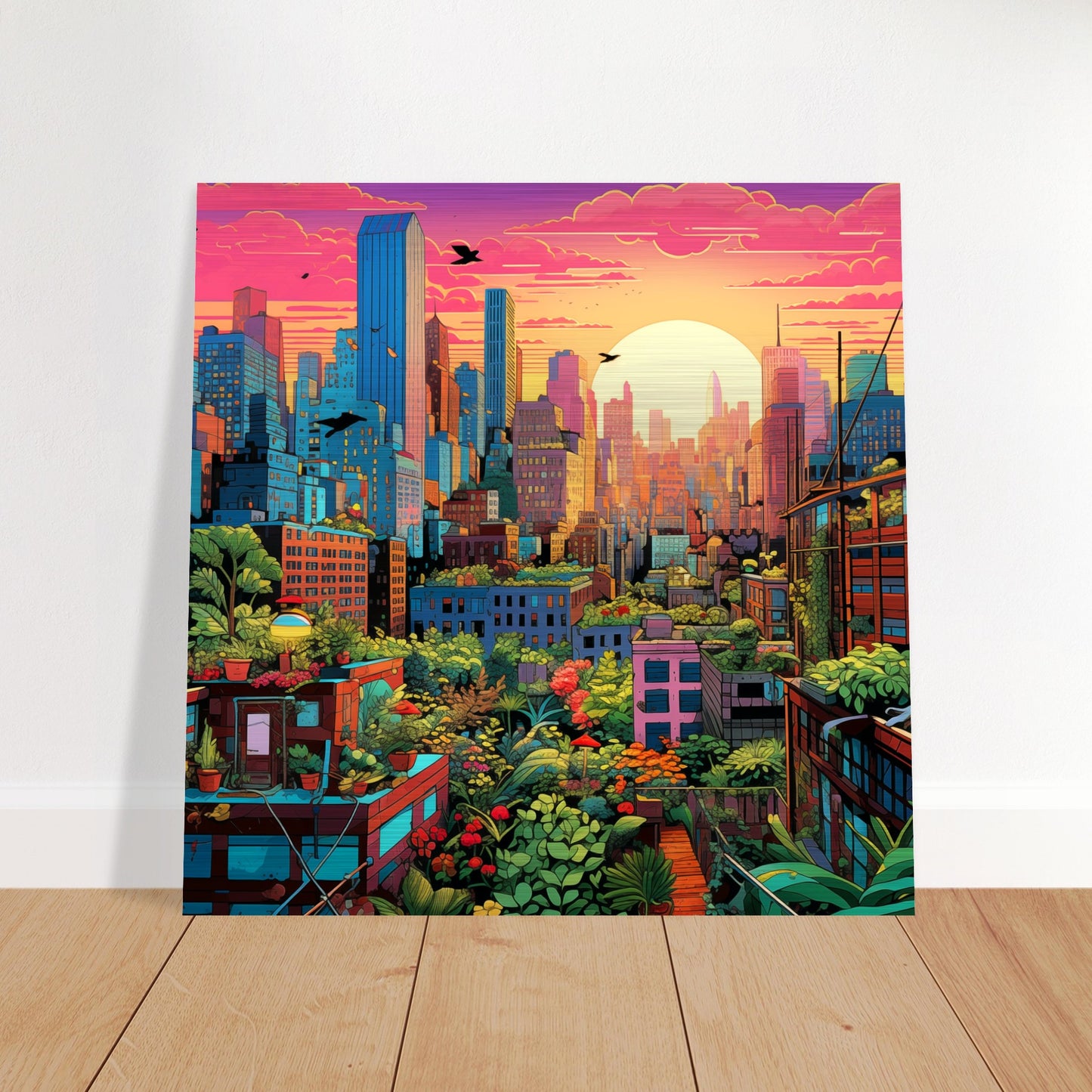 Permaculture City Brushed Aluminum Print