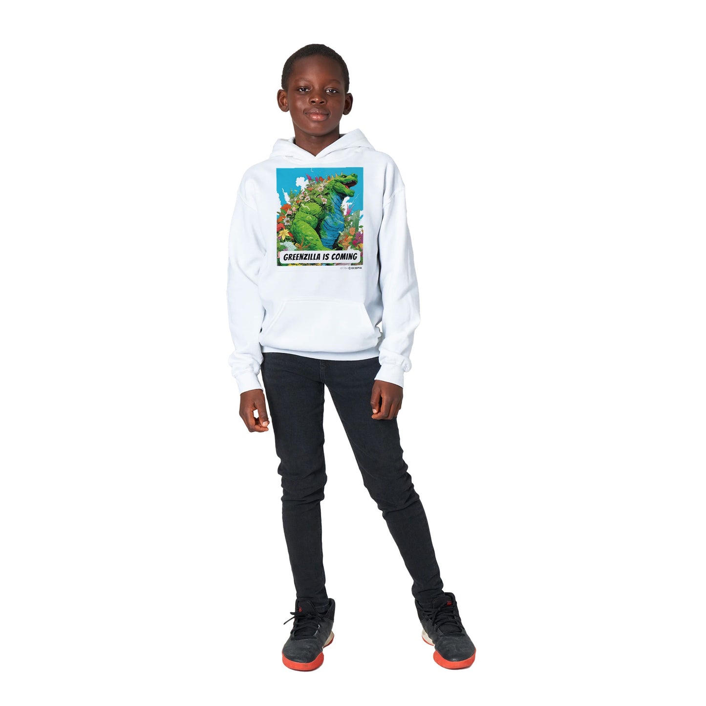 Greenzilla is Coming • Classic Kids Pullover Hoodie