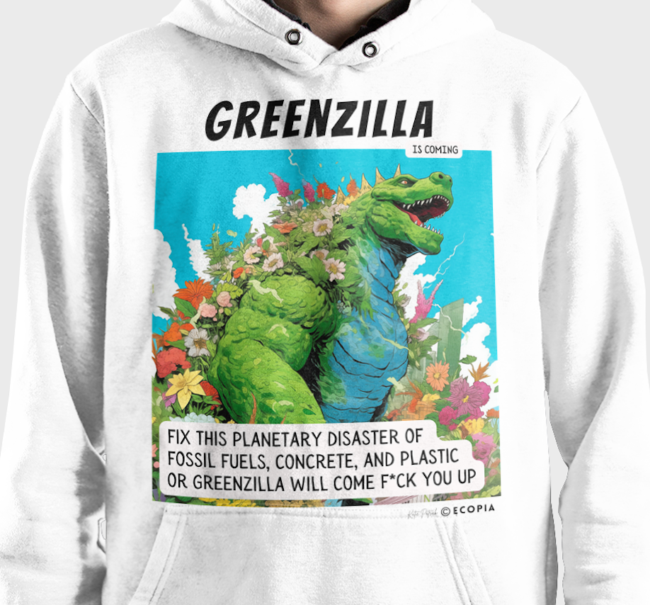 Greenzilla Is Coming • Classic Unisex Pullover Hoodie | White + Colors