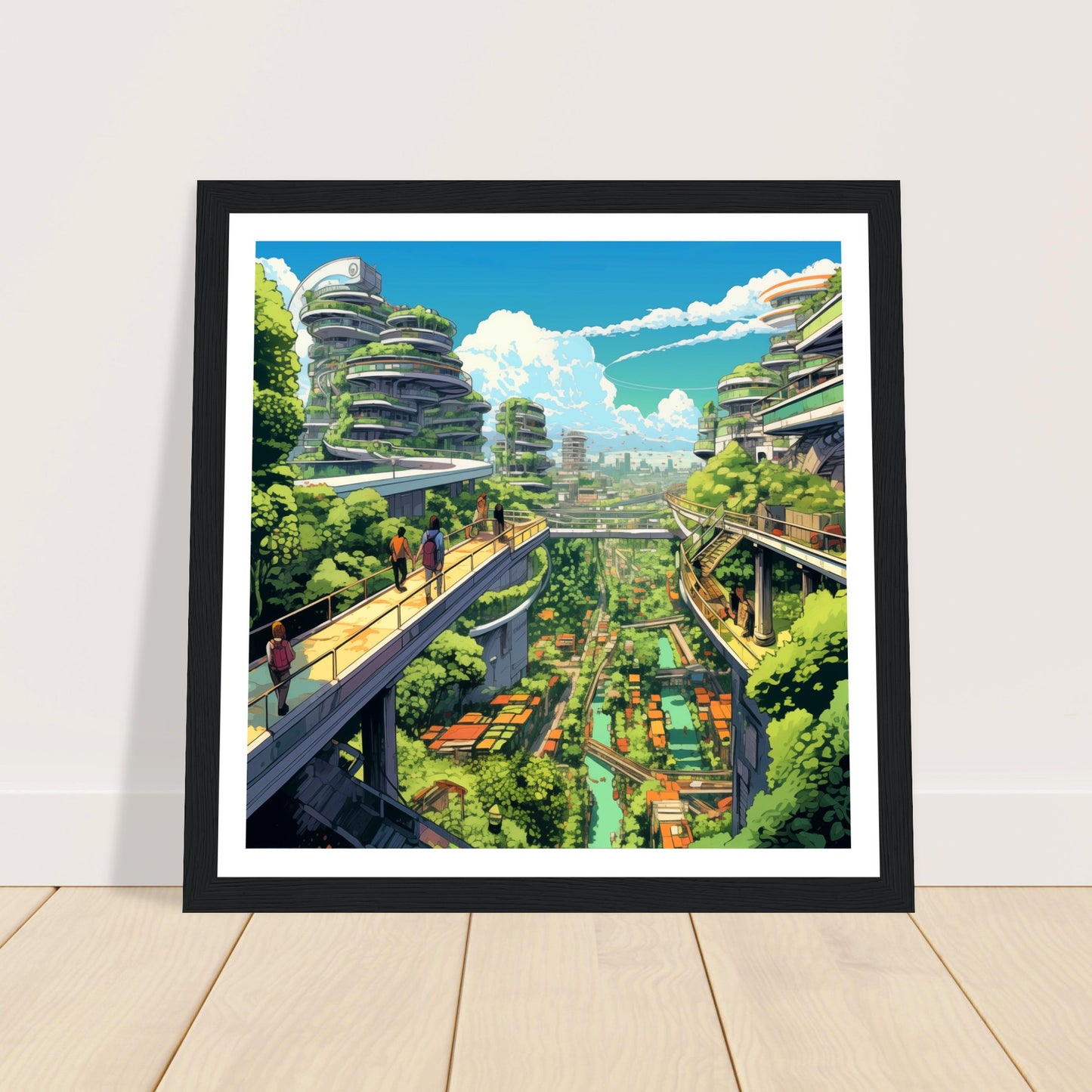 Sky Connection Premium Matte Paper Wooden Framed Print