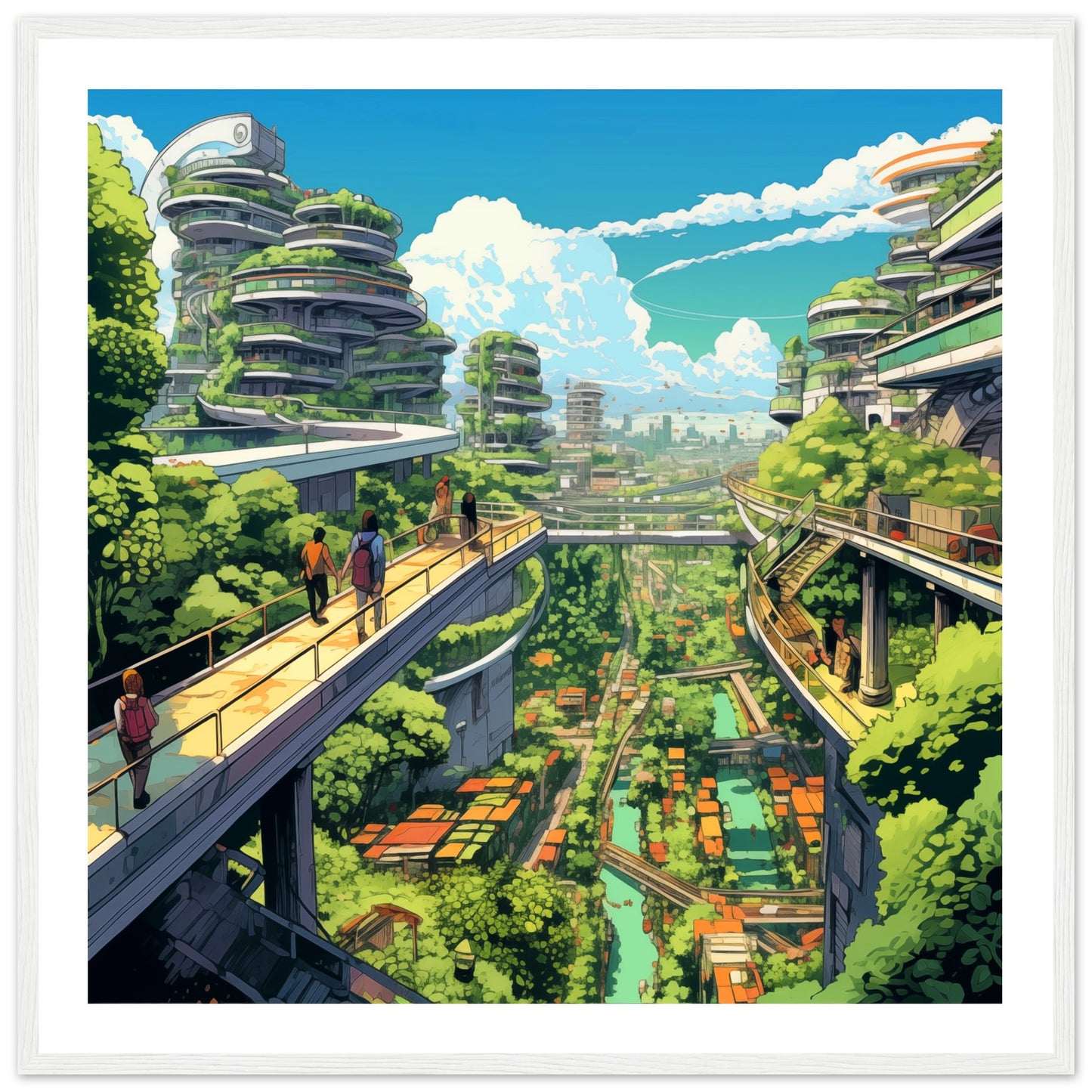 Sky Connection Premium Matte Paper Wooden Framed Print