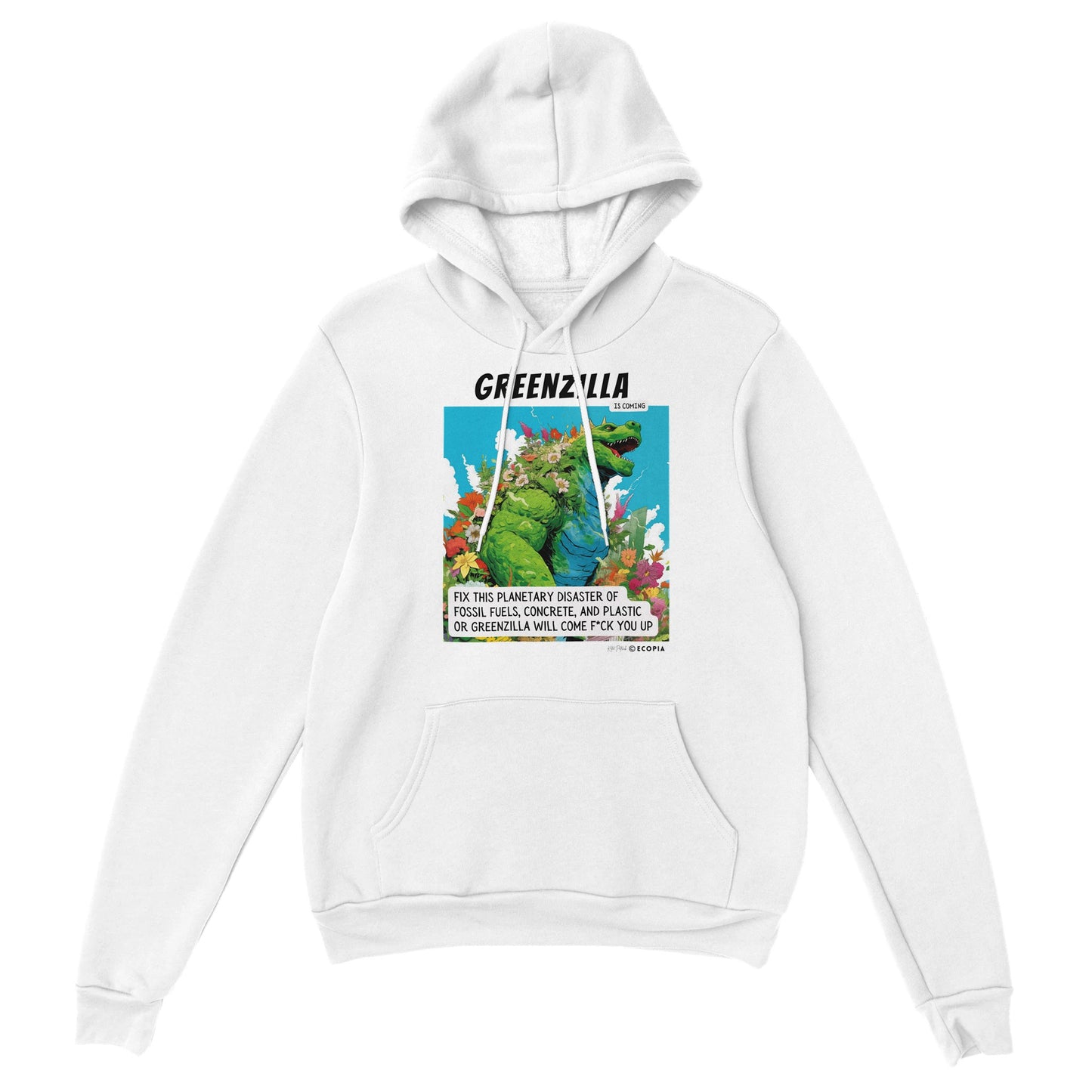 Greenzilla Is Coming • Classic Unisex Pullover Hoodie | White + Colors