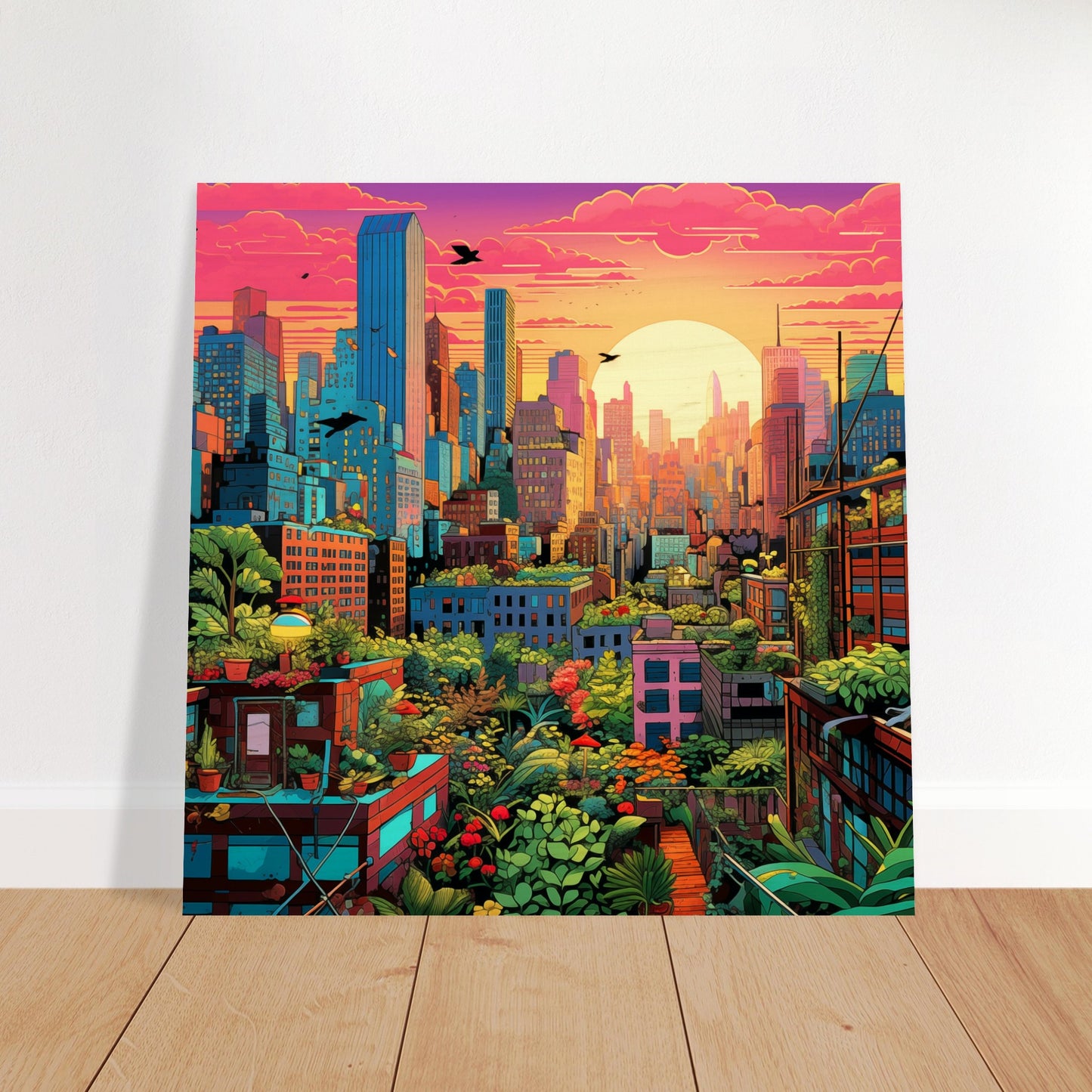 Permaculture City Wood Print