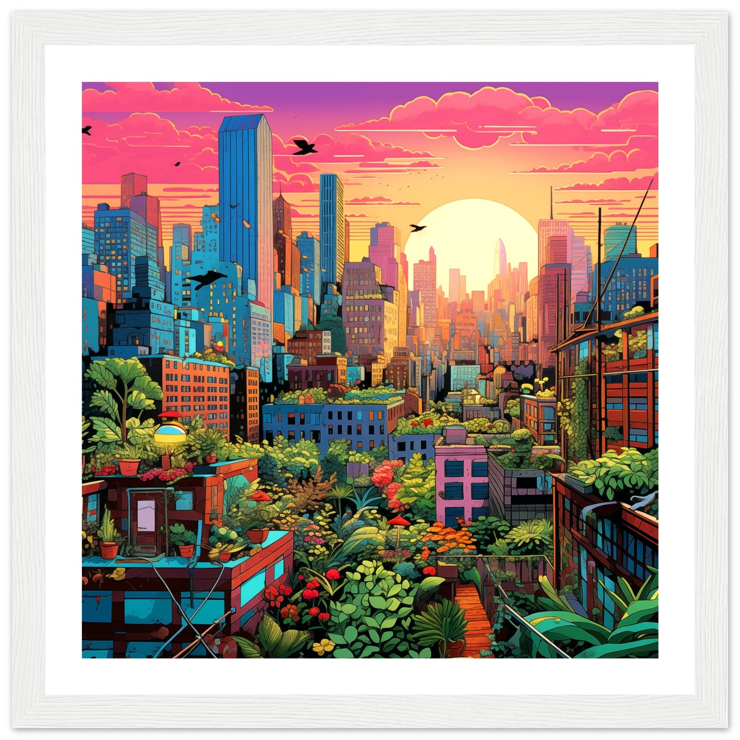 Permaculture City Premium Matte Wooden Framed Print