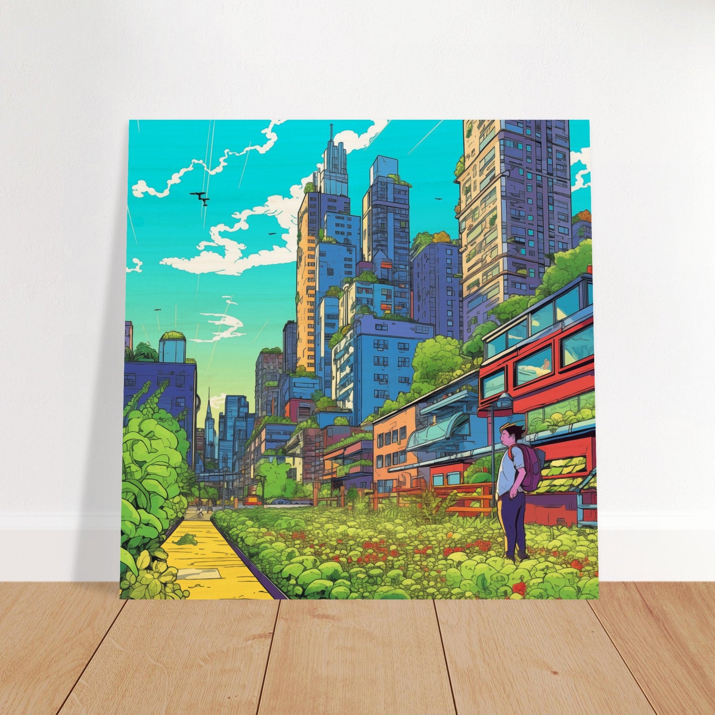 Growing Down The Avenue Wood Prints Mural 3x3, 6 of 9