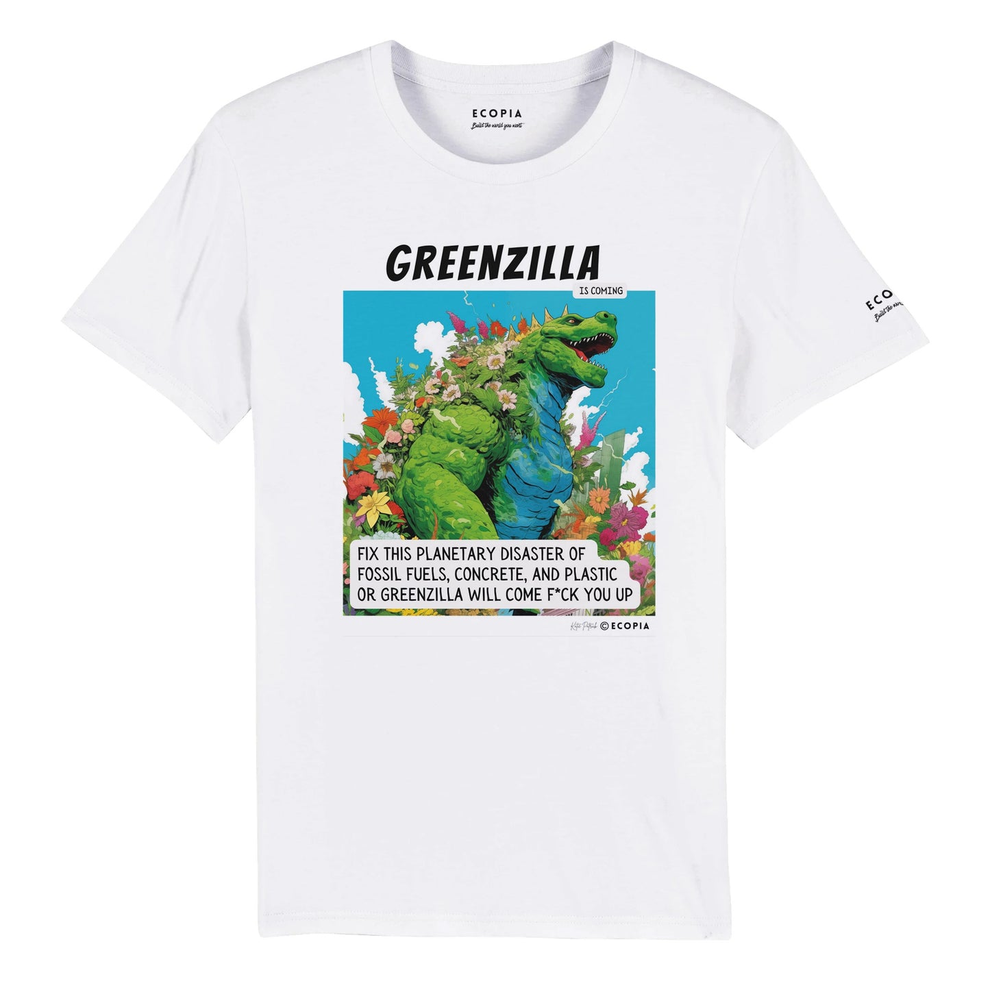 “Greenzilla is Coming” Organic Unisex Crewneck T-shirt