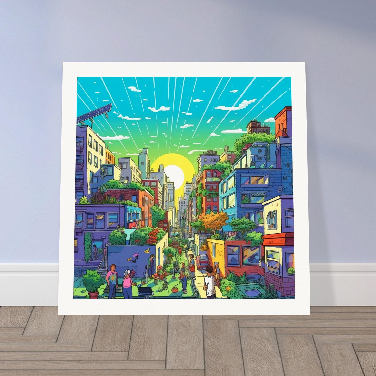 Solarpunk Sunrise NYC Museum Quality Matte Print